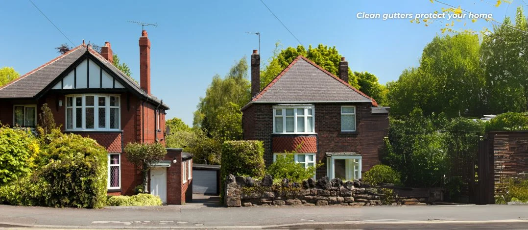 Row of suburban English houses