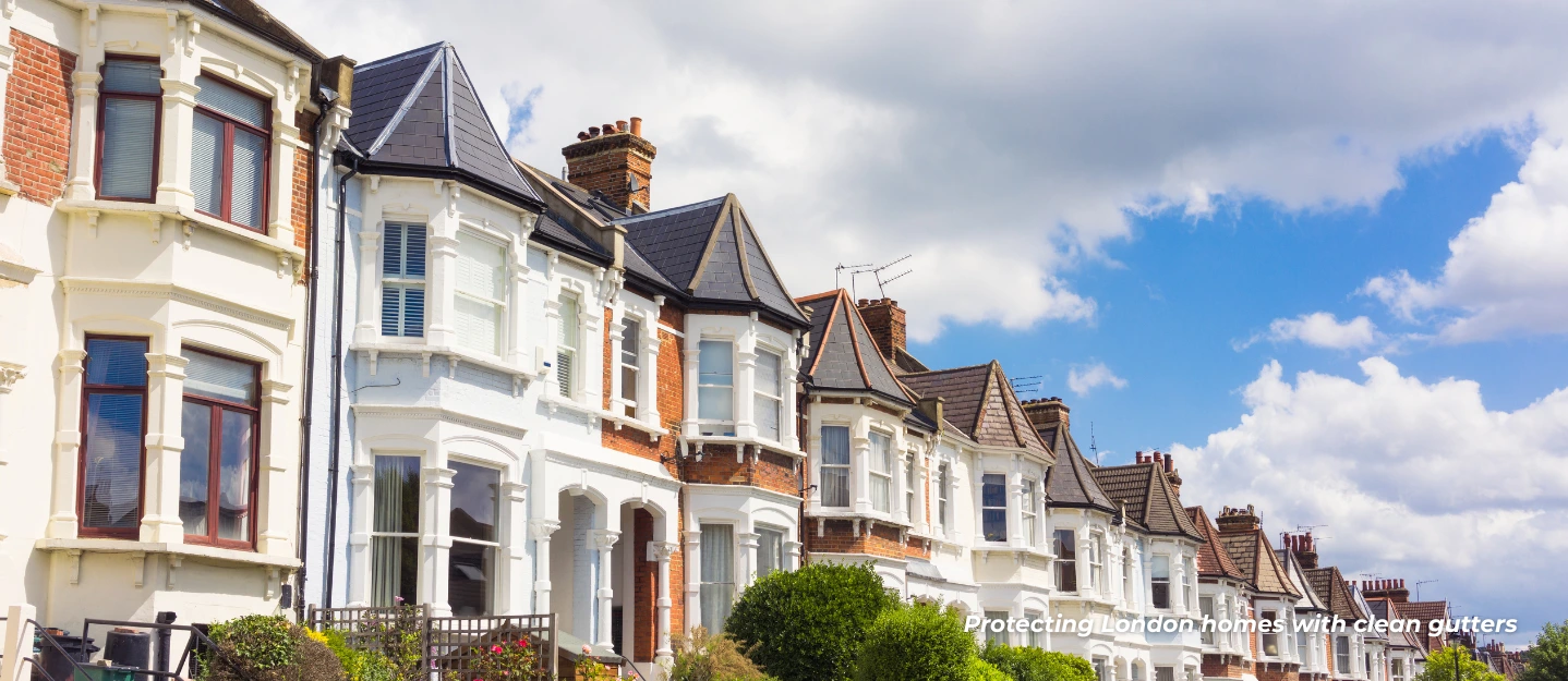 residential gutters in london street