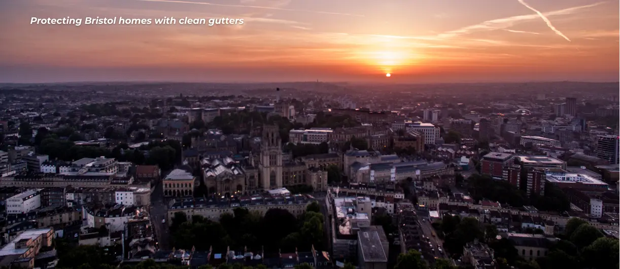 This photograph is an urban landscape of Bristol as a featured image, this gives a general surrounding of what gutter cleaners are dealing with in the area.