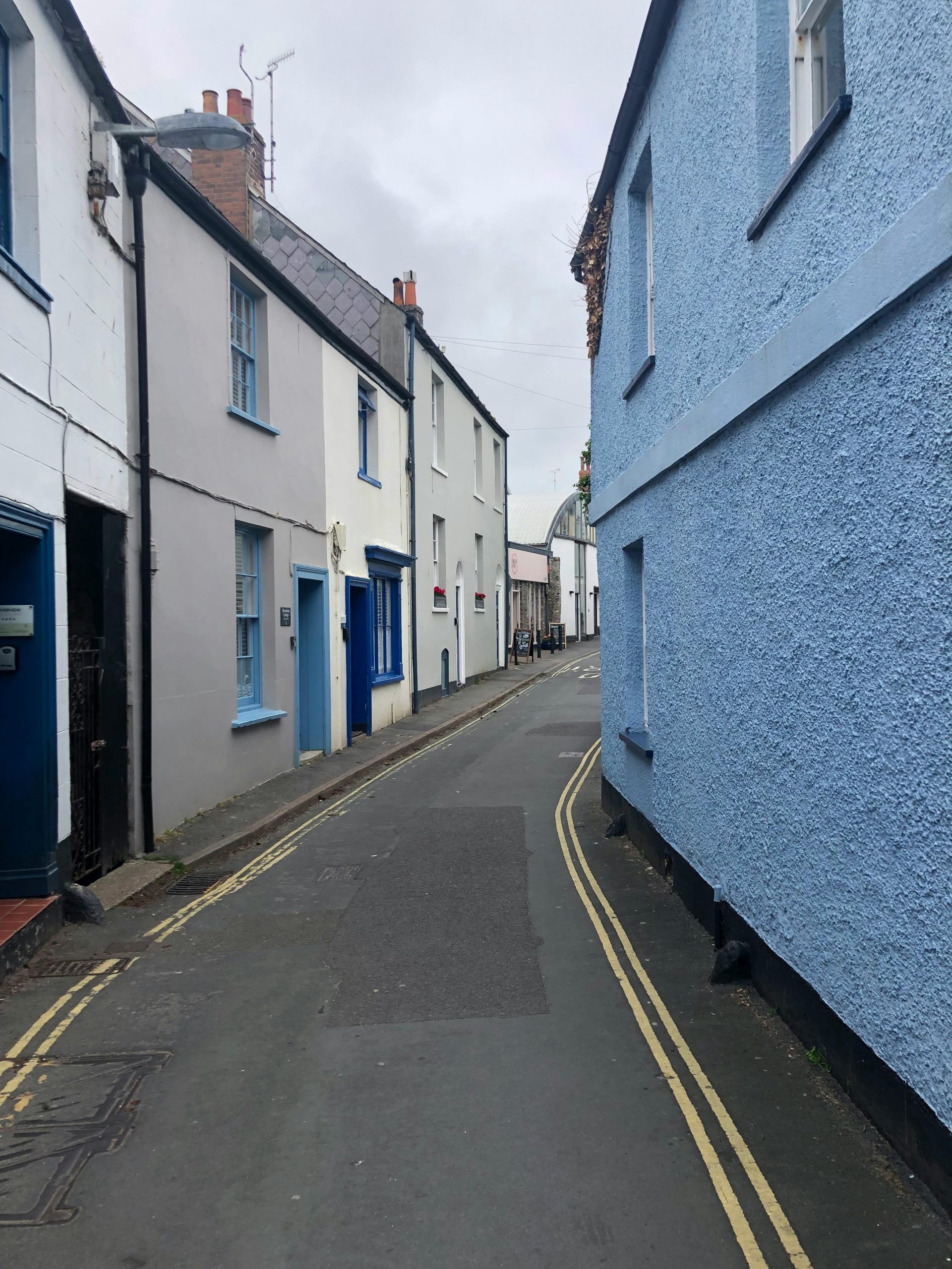 A small decorative and colourful street in Dorset, visualizing gutters that gutter cleaners commonly clean around the county.