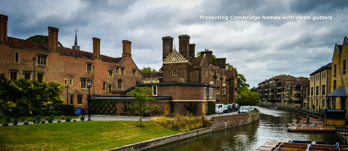 A small scenic area in Cambridge for decorative purposes whilst providing locational conext on where gutter cleaners are typically at in the area.