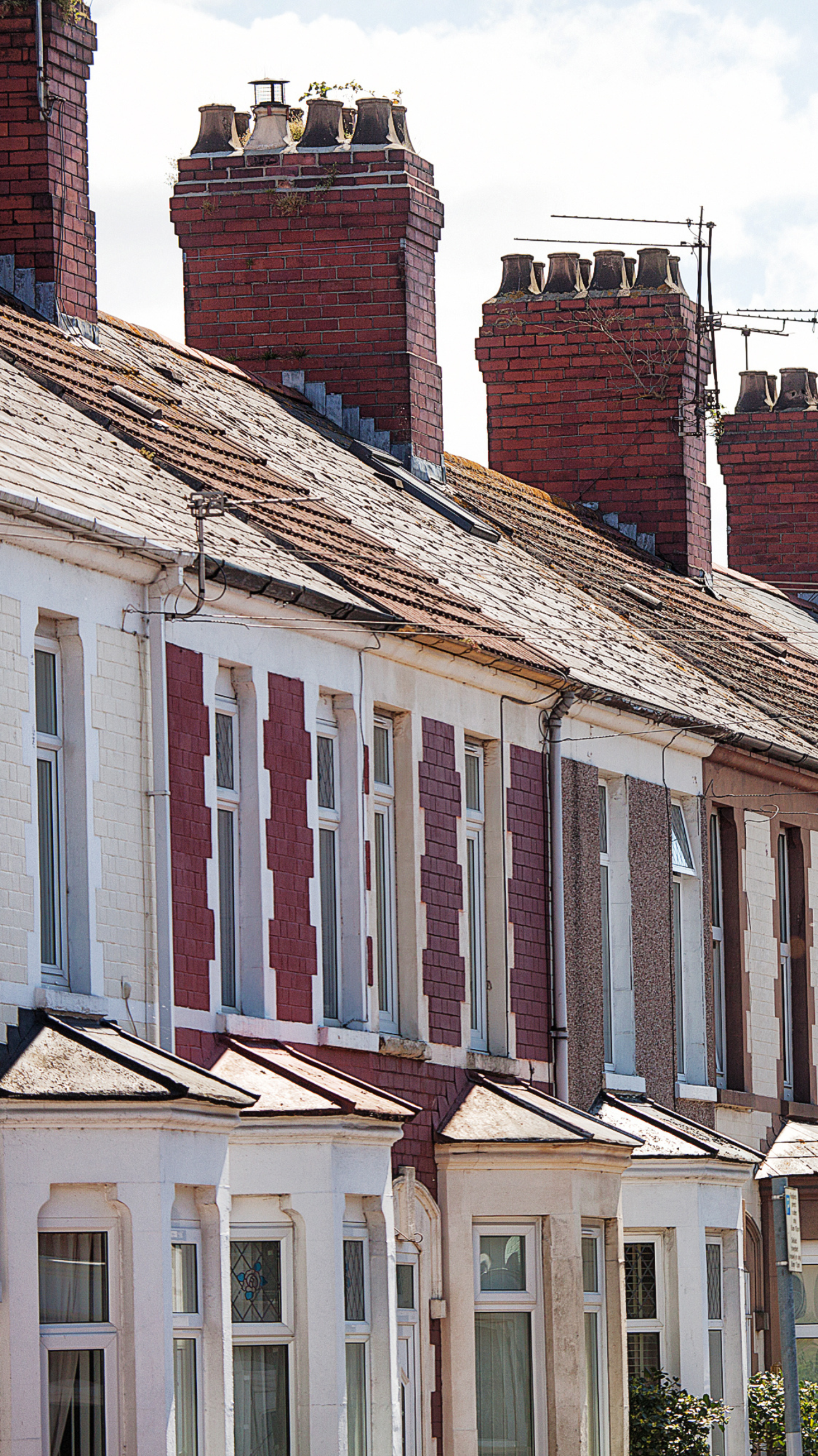 Another street in Cardiff showing gutters that our professional gutter cleaners typically deal with.